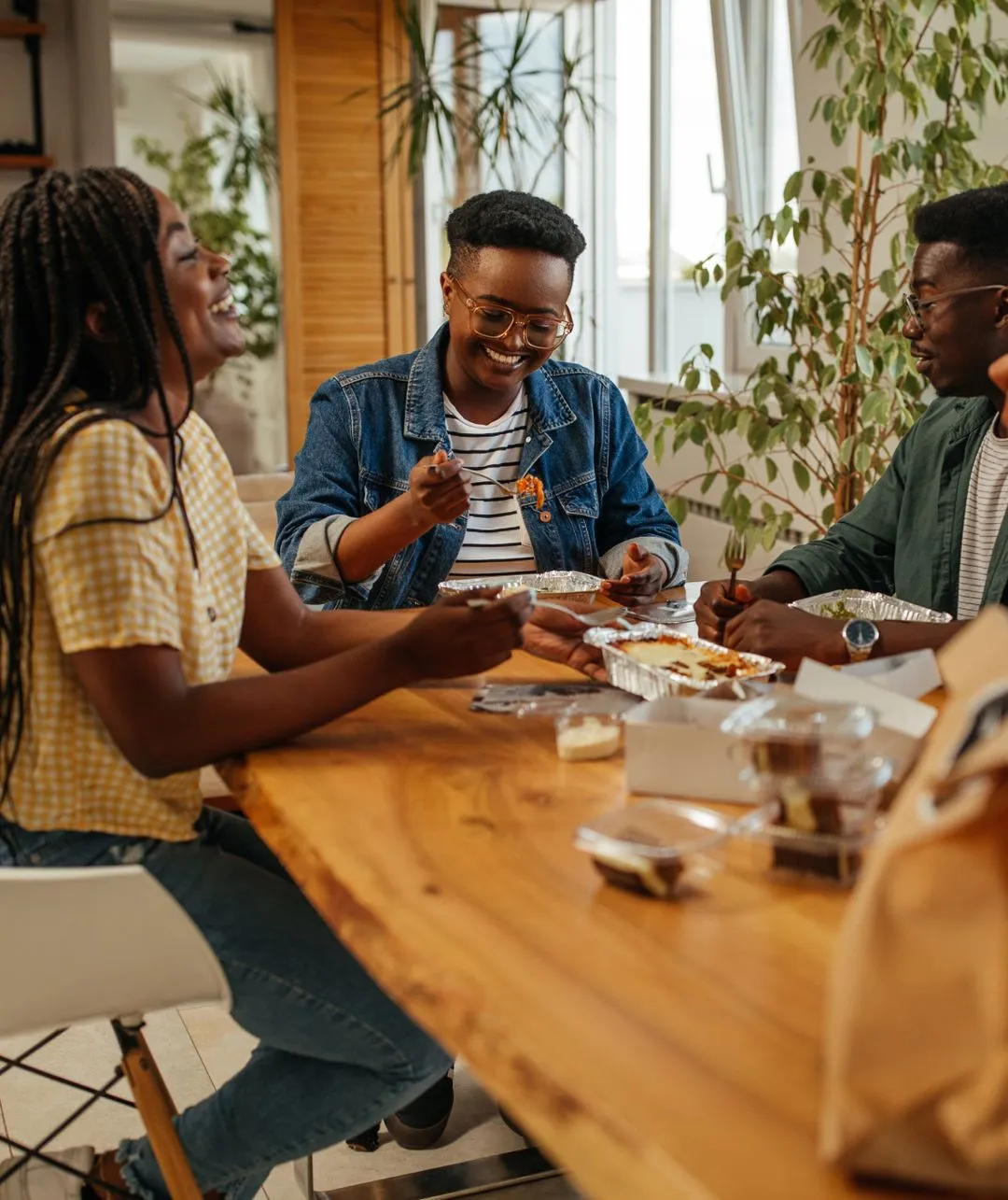 People enjoying food together